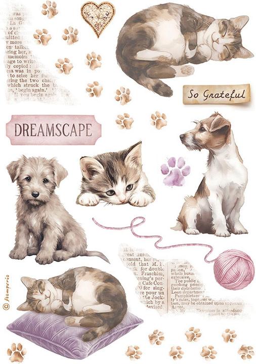 Stamperia Washi Pad "Quiet Days", 8 Blatt, A5