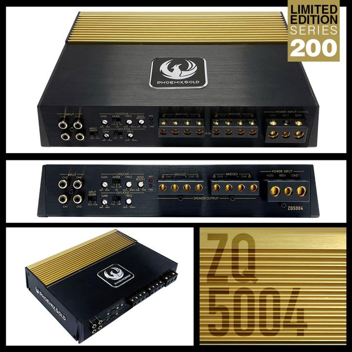 Immagine prodotto Phoenix gold ZQ5004 4 Kanal High End Verstärker 4x130WRMS@2ohm/4x85WRSM@4ohm (Amplificatore a 4 canali)