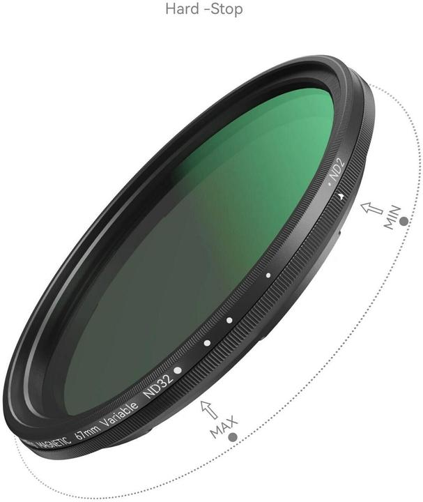 Actual product image SmallRig Clip-on VND filter ND2-ND32 (1-5 stop) 67mm