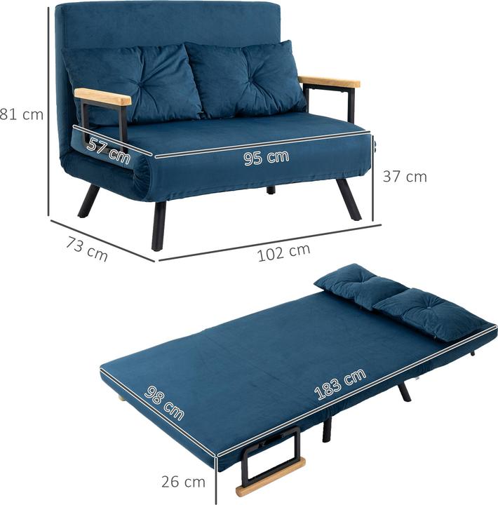 Actual product image Homcom Sofa bed (2 person sofa)