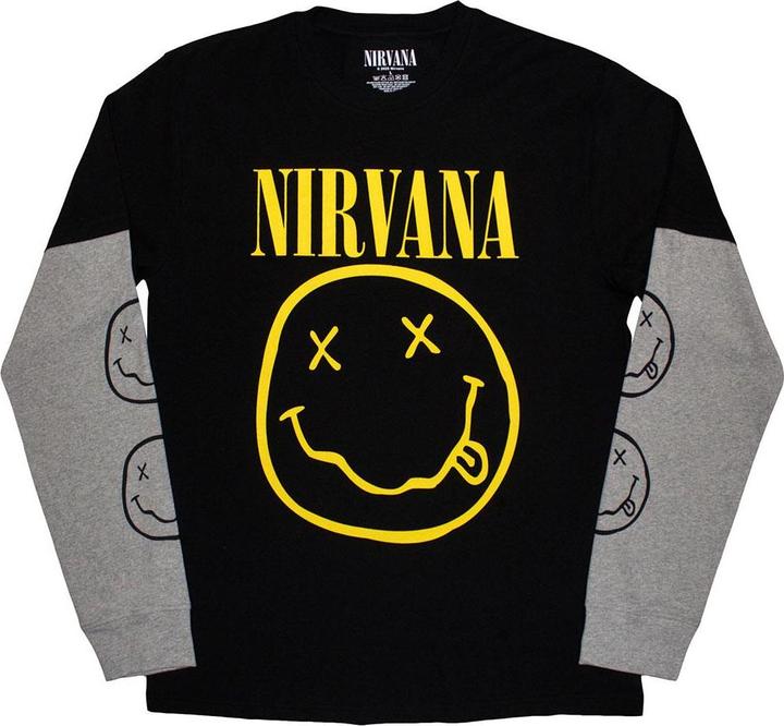 Produktbild Nirvana TShirt Geschichtet Langärmlig (M)