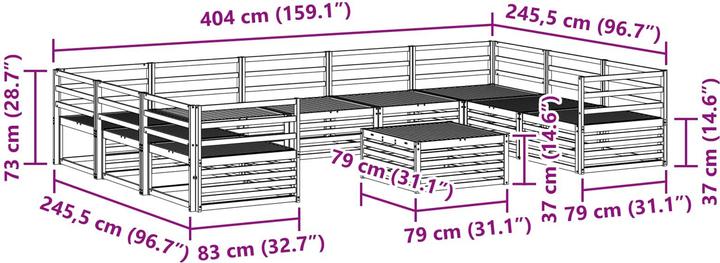 Produktbild vidaXL Outdoor-Sofa
