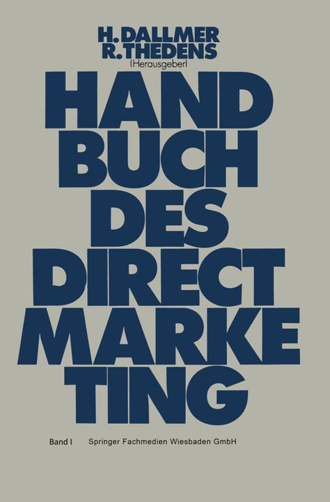 Produktbild Handbuch des Direct-Marketing (Deutsch, Dallmer, Heinz/, 1975)