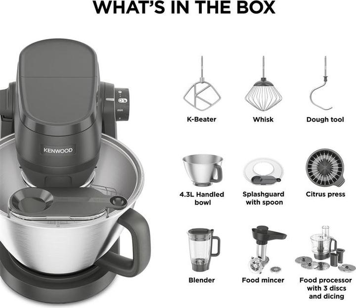 Productafbeelding Kenwood Food processor KHC30.070GY, 1000 W (4300 ml, 1000 W)