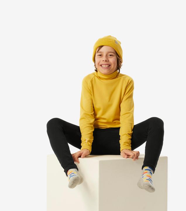 Produktbild Wedze Skiunterwäsche Funktionsshirt Kinder hoher Kragen - BL 500 gelb (128)