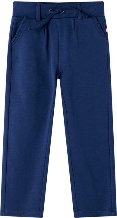 Actual product image VidaXL Children's trousers with drawstring navy blue 104,Material: 95 (104)