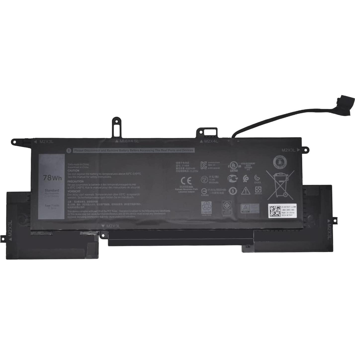 Dell Battery, 6 Cell, Lithium Ion (6 Zellen, 6500 mAh), Notebook Akku