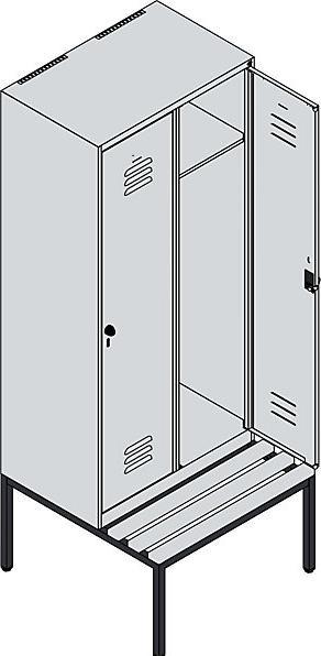 Actual product image C+P Locker Classic PLUS bench seat (80 cm, 212 cm)