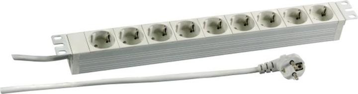 Produktbild EFB Elektronik Kopp 48,30cm (19") 1HE Steckdosenleiste 9 x CEE 7/3, RAL7035, Steckdosenleiste PROFIversal 9-fach... (9 x, CEE 7/3, 2 m)
