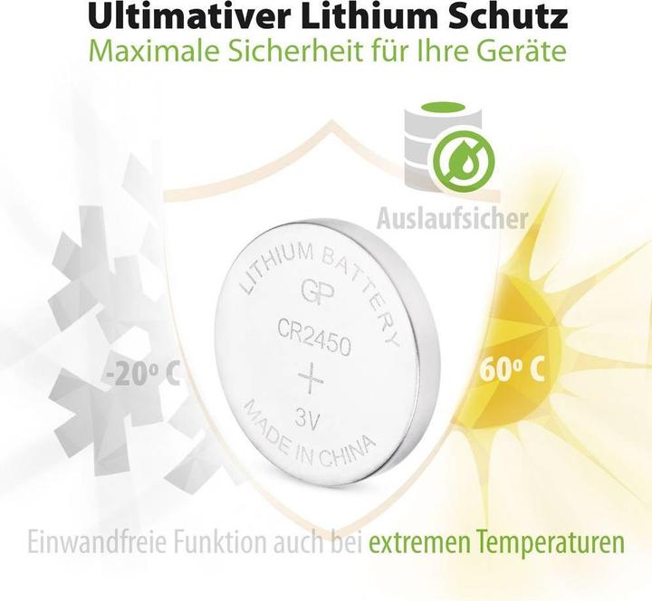 Immagine prodotto GP Batteries CR 2450 (2 pz., CR2450, 600 mAh)