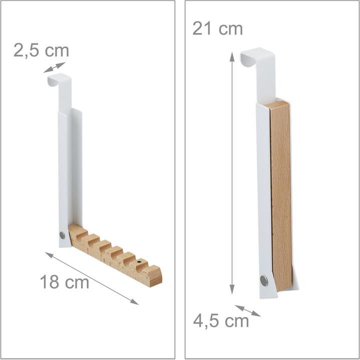 Actual product image Relaxdays Door coat rack foldable
