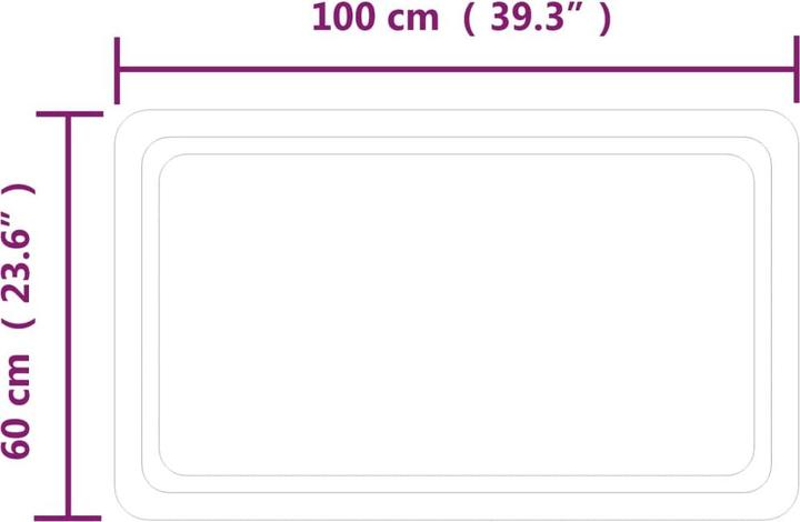 Actual product image vidaXL Spiegel (60 x 100 cm)