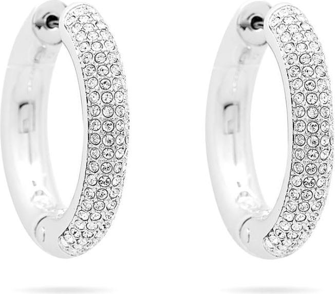 Produktbild Swarovski Dextera Kreolen Mittel Weiss (rhodiniertem Weigold-Finish, Swarovski Crystal, Swarovski Metall)