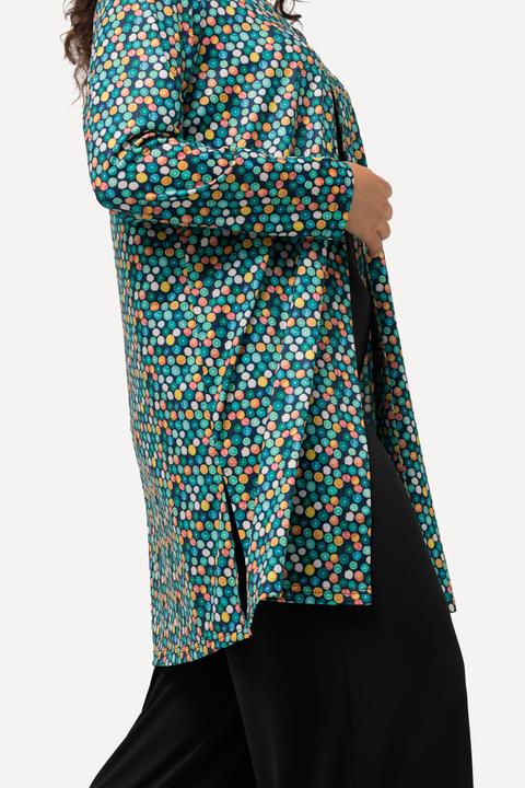 Produktbild Ulla Popken Jerseyjacke, Punkte, A-Linie, V-Ausschnitt (56)