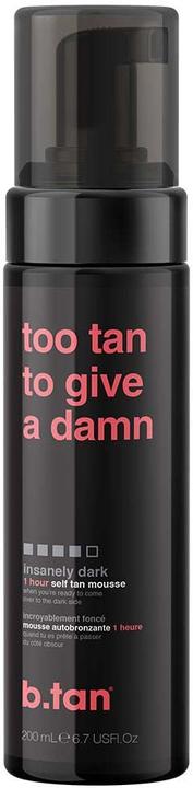 Actual product image B.Tan Too Tan To Give A Damn Tan Mousse 200 ml (Self tanning serum, 200 ml)