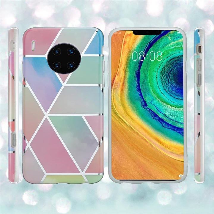 Produktbild Cadorabo IMD TPU Bunter Marmor Cover (Huawei Mate 30 Pro)