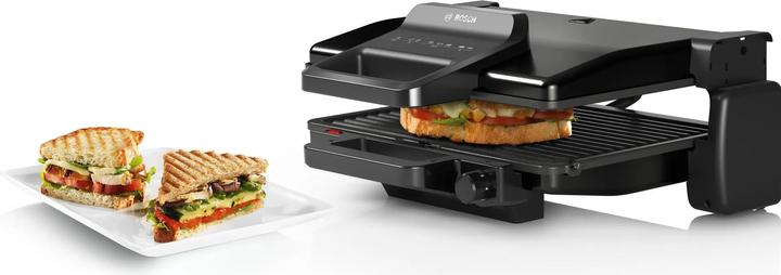 Productafbeelding Bosch Hausgeräte Bosch TCG3323 tafelgrill zwart, contactgrill 200Watt
