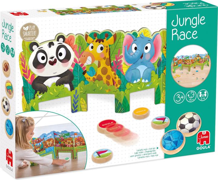 Actual product image Goula Jungle race, d/f/i from 3 years, 2-4 players, 2 games in 1 (French, German, Italian, 2 - 4 Players)
