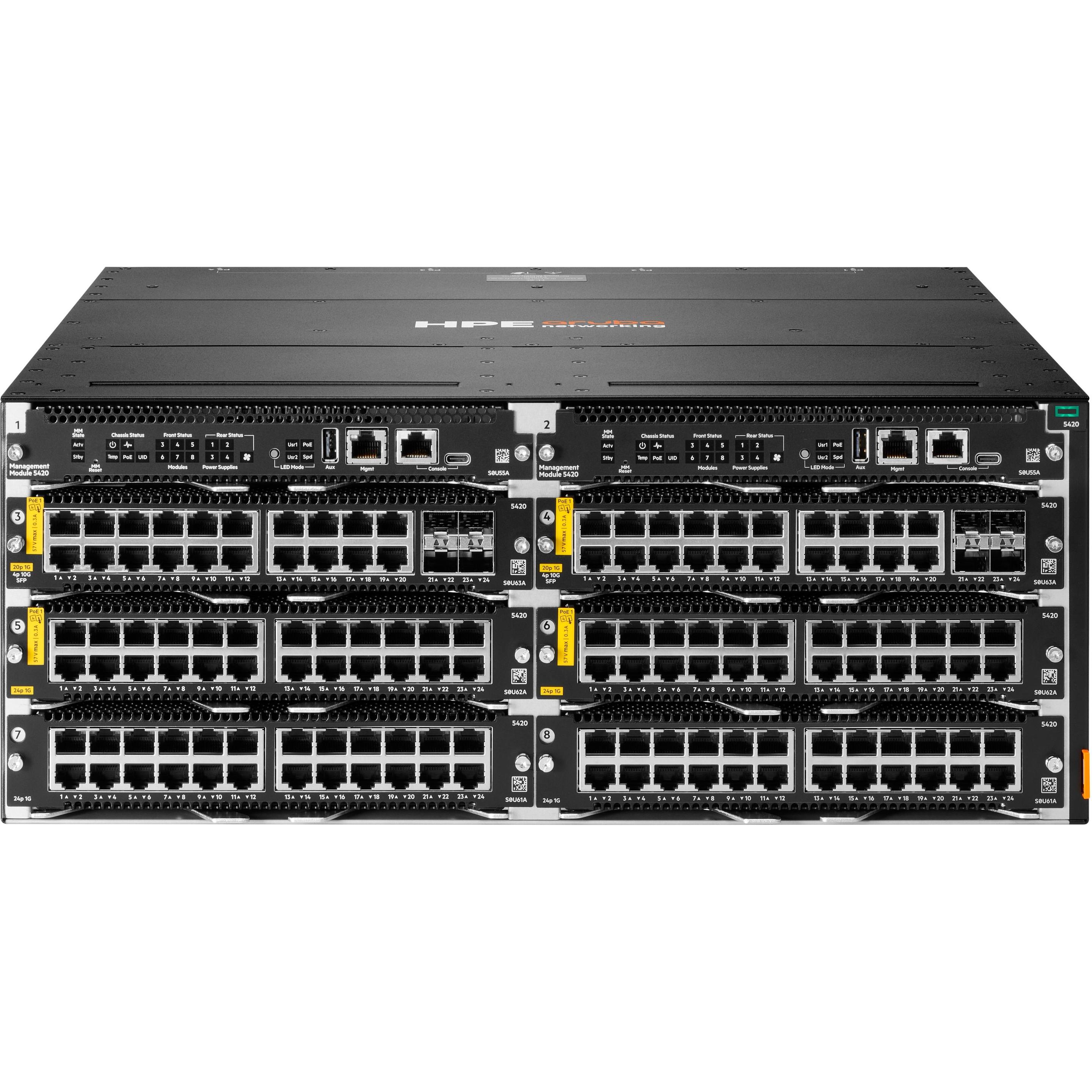 Hpe Nero/Argento Switch A 6 Slot Aruba Networking Cx 5420, Switch Di Rete,
