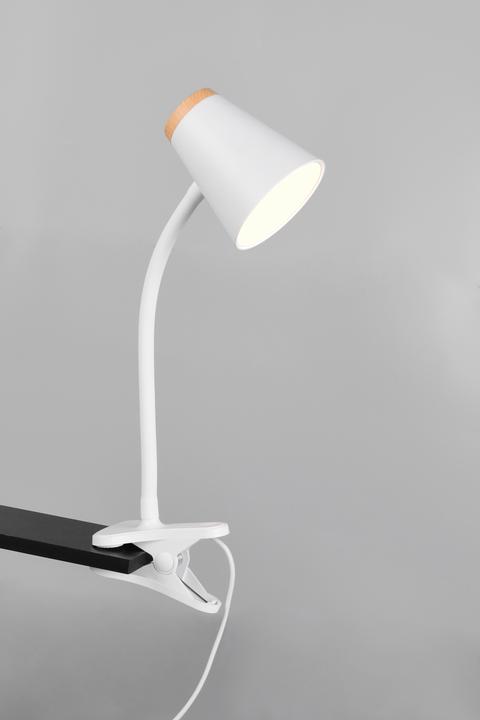 Image du produit Reality LED-Klemmleuchte PONGO, R25831101, 4,5W, 500lm, 3000K, weiss (500 lm)