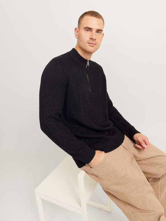 Produktbild Jack & Jones Plus Size Strickpullover mit Halber Reissverschluss Strickpullover mit Halber Reissverschluss (6XL)