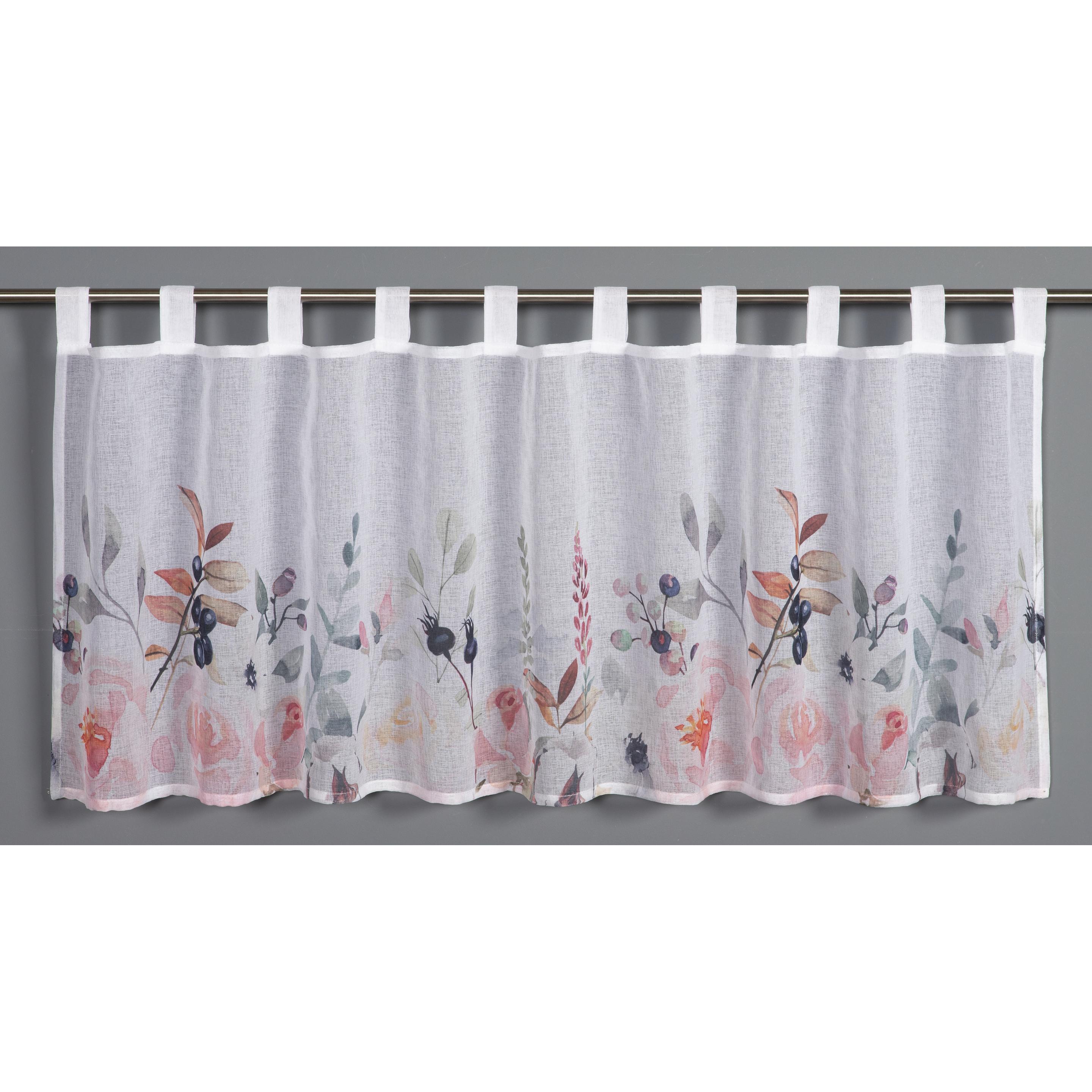 Sehlbach, Tenda, Bistrogardine Dolly-Voile All-over-Floraldessin (45 x 135 cm)