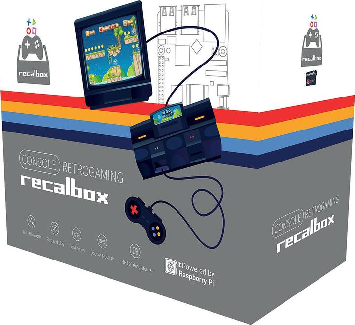 Immagine prodotto HutoPi Console ufficiale Recalbox Retrogaming 4GB RAM / 128GB (scatola Nespi)