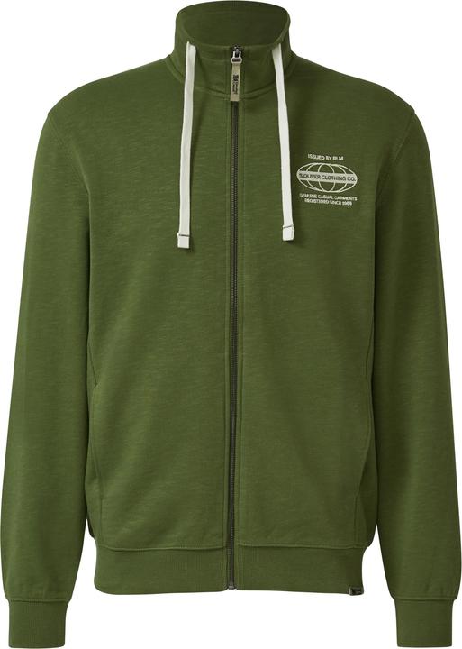 Produktbild s.Oliver Sweatshirt Jacke Sweatshirt-Jacke mit Flammgarnstruktur und Artwork (L)