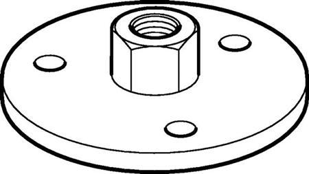 Actual product image Geberit Mounting flange 1/2" Ø 70 mm socket"