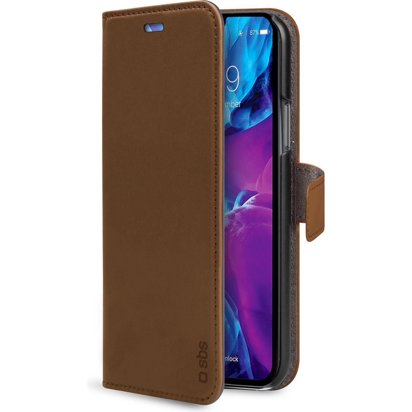 SBS Klapphülle (Apple iPhone 12), Smartphone Hülle, Braun