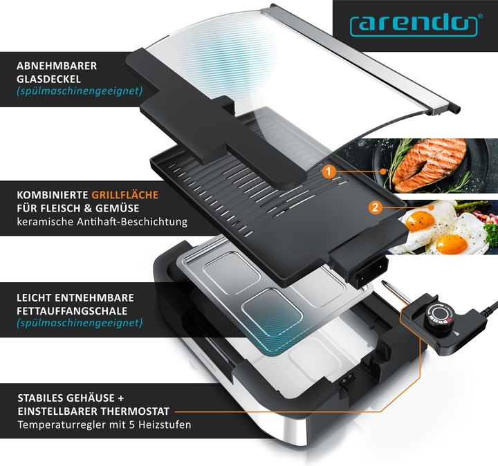 Actual product image Arendo Gourmet table grill
