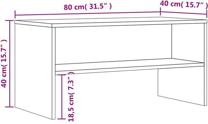 Produktbild vidaXL TV-Schrank (40 x 80 x 40 cm)