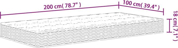 Actual product image vidaXL Bonnell-Federkern-Matratze (100 x 200 cm)