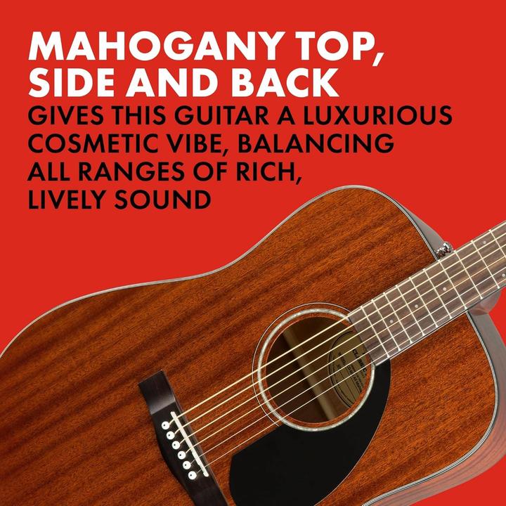 Image du produit Fender Classic Design CD-60S tout acajou westerngitaar acoustique (Guitare occidentale, Touche en noyer, Table d'harmonie en acajou massif, Barre de noyer, table et éclisses en acajou laminé)
