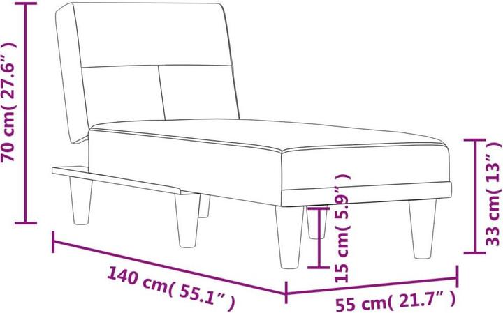 Produktbild vidaXL Chaiselongue (Recamiere)
