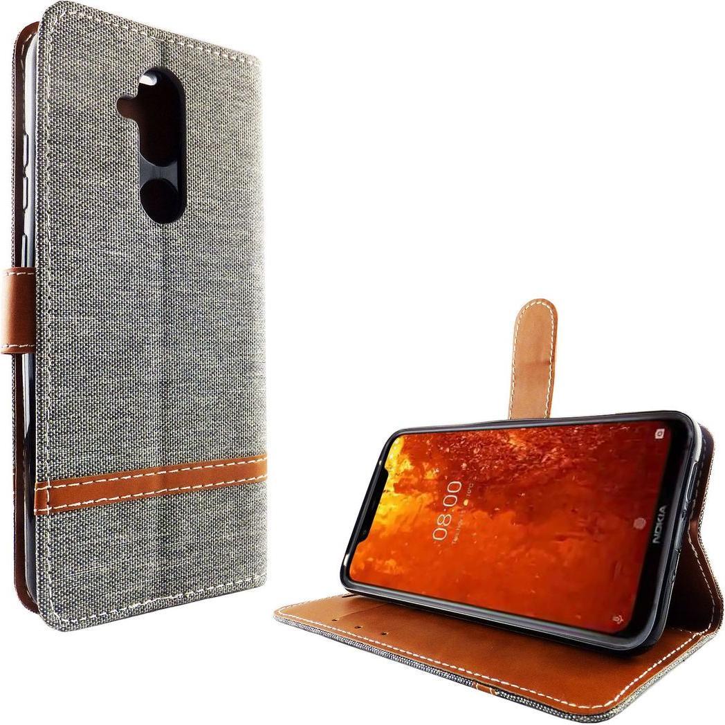König Design Hülle Handy Schutz für Nokia 8.1 Case Cover Tasche Wallet Etui Handyhülle Bumper (Nokia 8.1), Smartphone Hü...
