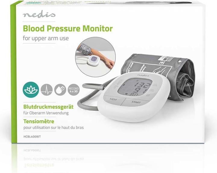 Image du produit Nedis Tensiomètre à bras blanc