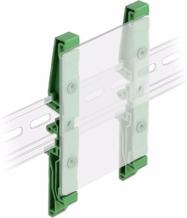 Actual product image Delock Bracket 115mm top hat rail clip for board, 4 pieces