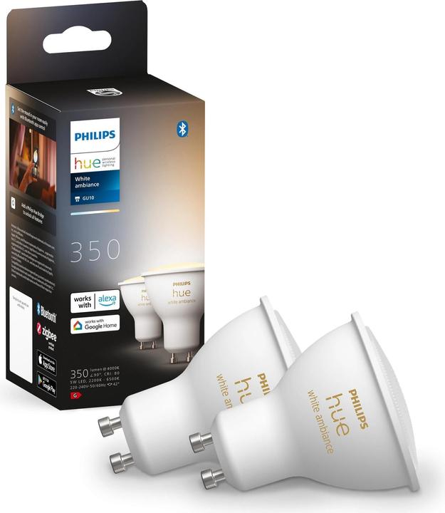 Produktbild Philips Hue White Ambiance BT (GU10, 5 W, 350 lm, 2 x, G)
