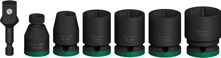 Produktbild Bosch Professional Zubehör PRO Impact Steckschlüsseleinsatz-Set (13 mm, 17 mm, 19 mm, 21 mm, 24 mm)