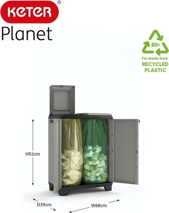Image du produit KIS Armoire de recyclage Planet (220 l)