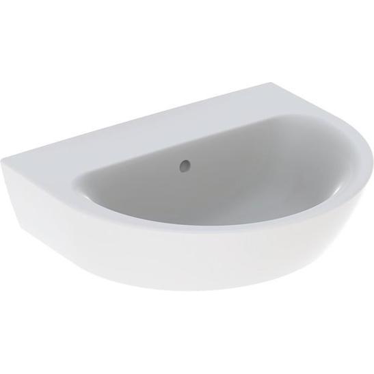 Geberit, Waschbecken, Renova Waschtisch, ohne Hahnloch, mit Überlauf, Breite: 55cm (200 mm, 550 mm)