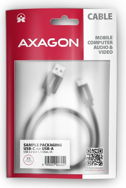 Produktbild Axagon USB A — USB C (2 m, USB 3.2 Gen 1)