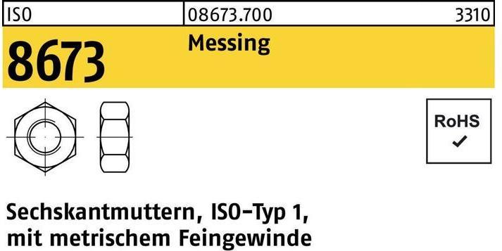 Immagine prodotto Dado esagonale ISO 8673 M 8 x 1 ottone (M8)