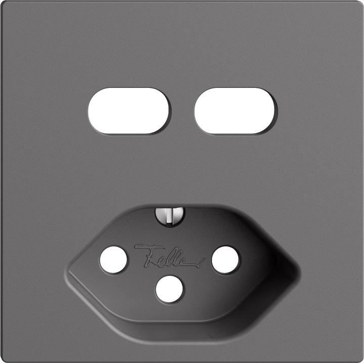 Actual product image Feller Cover set For USB C+C/T13 combination dark grey