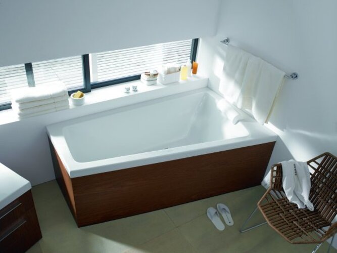Image du produit Duravit Baignoire à encombrement réduit Paiova 100 x 170 cm blanc lisse 700213000000000 (180 l, 170 cm, 100 cm)