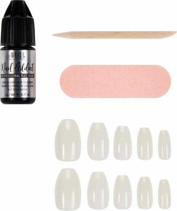 Actual product image Ardell Nail Addict - Natural Ballerina Multipack (Artificial nails, White)
