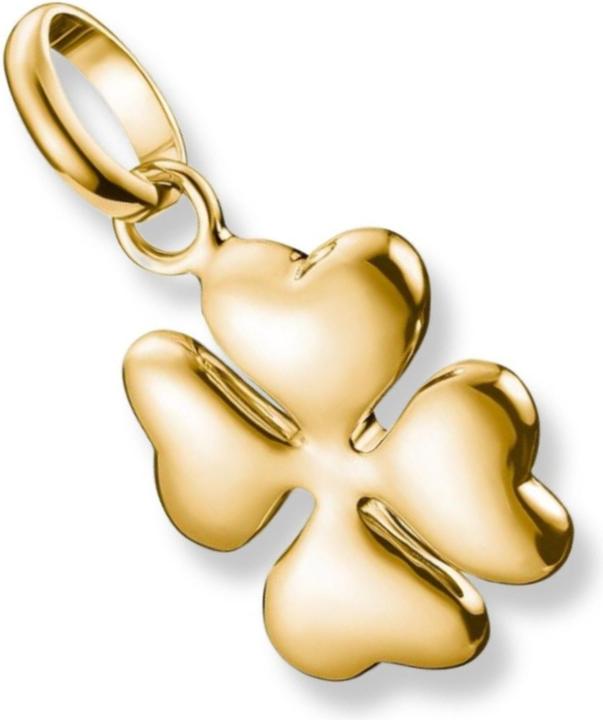 Produktbild Thomas Sabo Charm-Anhänger Glücksklee in 3D Connect vergoldet (Sterling Silber)