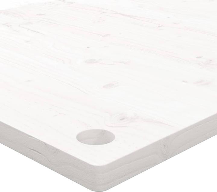 Image du produit VidaXL Plateau de bureau Blanc 110x60x2,5 cm Pin massif (110 x 60 x 2,5 cm)