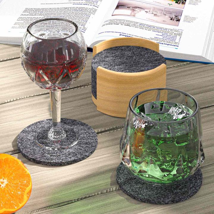 Image du produit Intirilife Set de 10 dessous de verre en feutre (10 x, Dessous de verre)